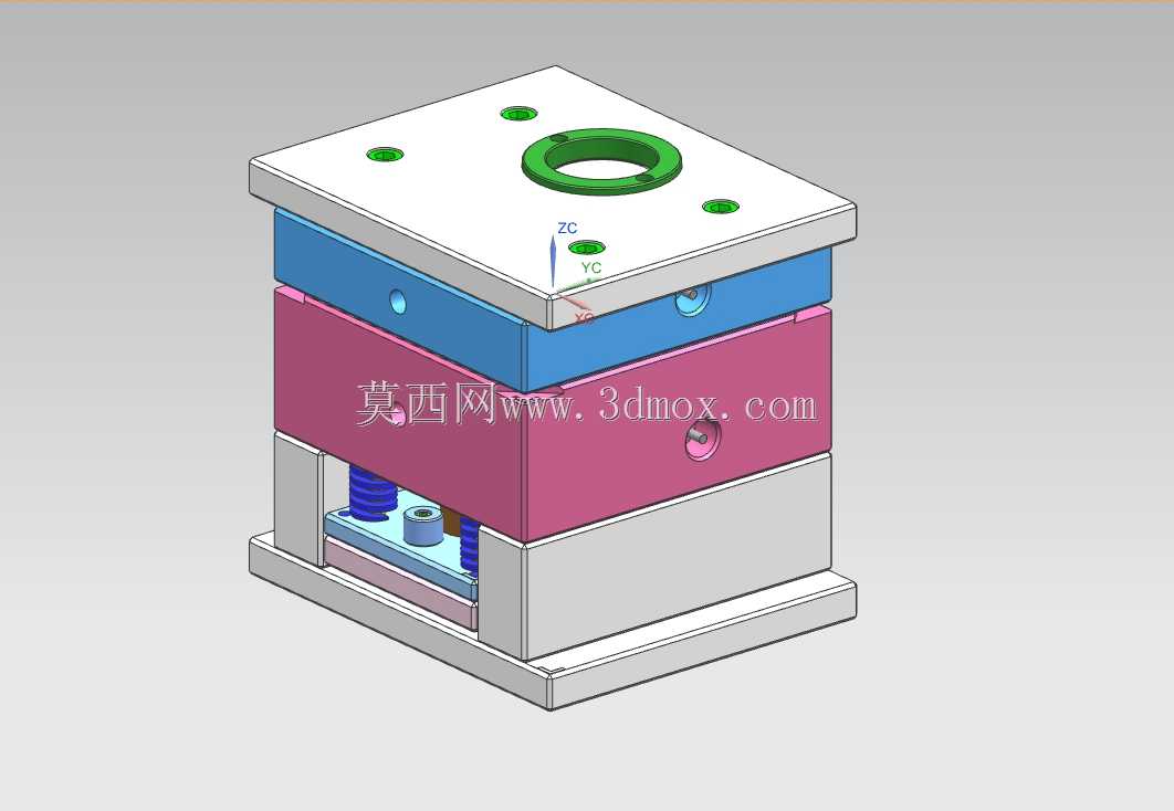 定心盖塑料模