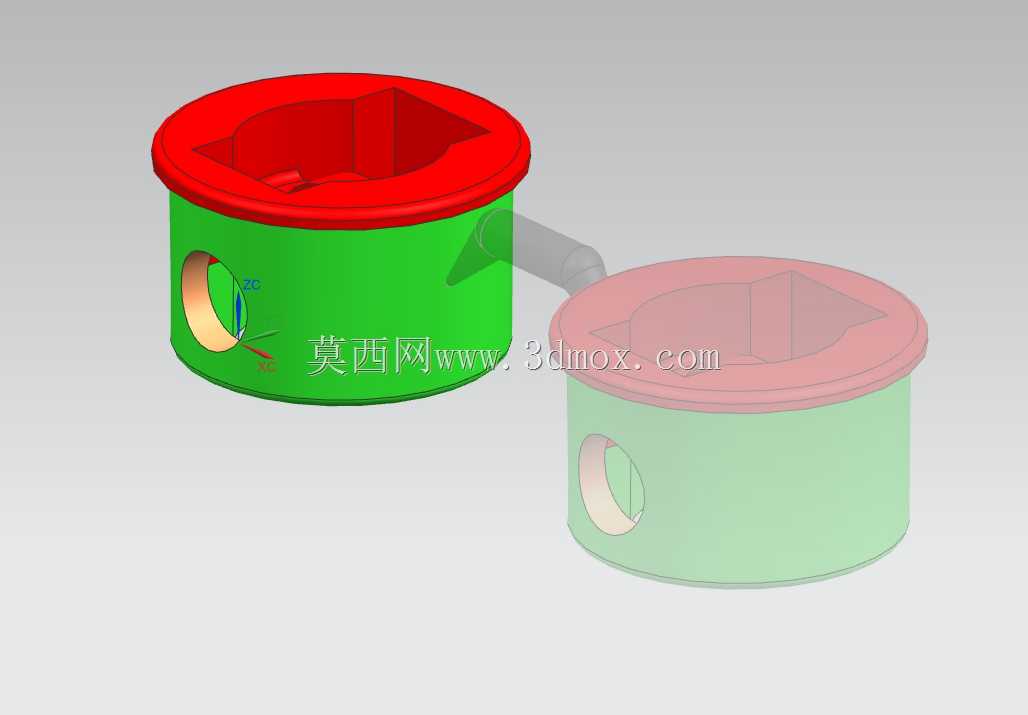 定心盖塑料模