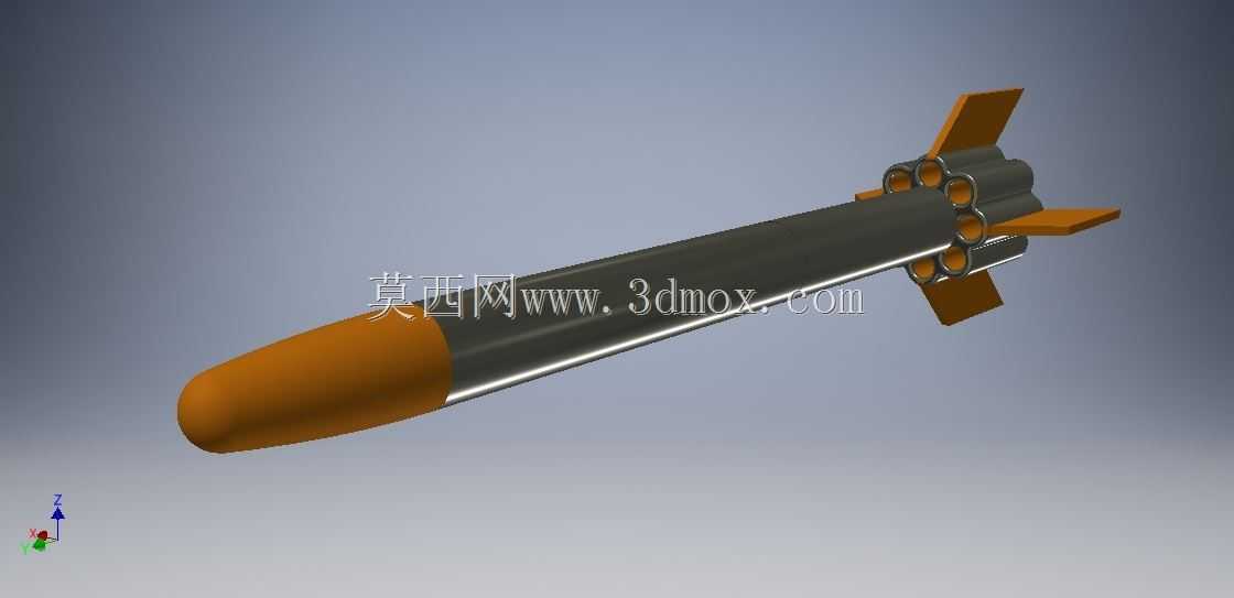 用于3D打印的神枪手模型火箭