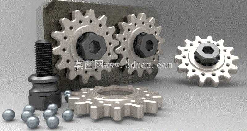 3D打印紧固件(螺栓齿轮)