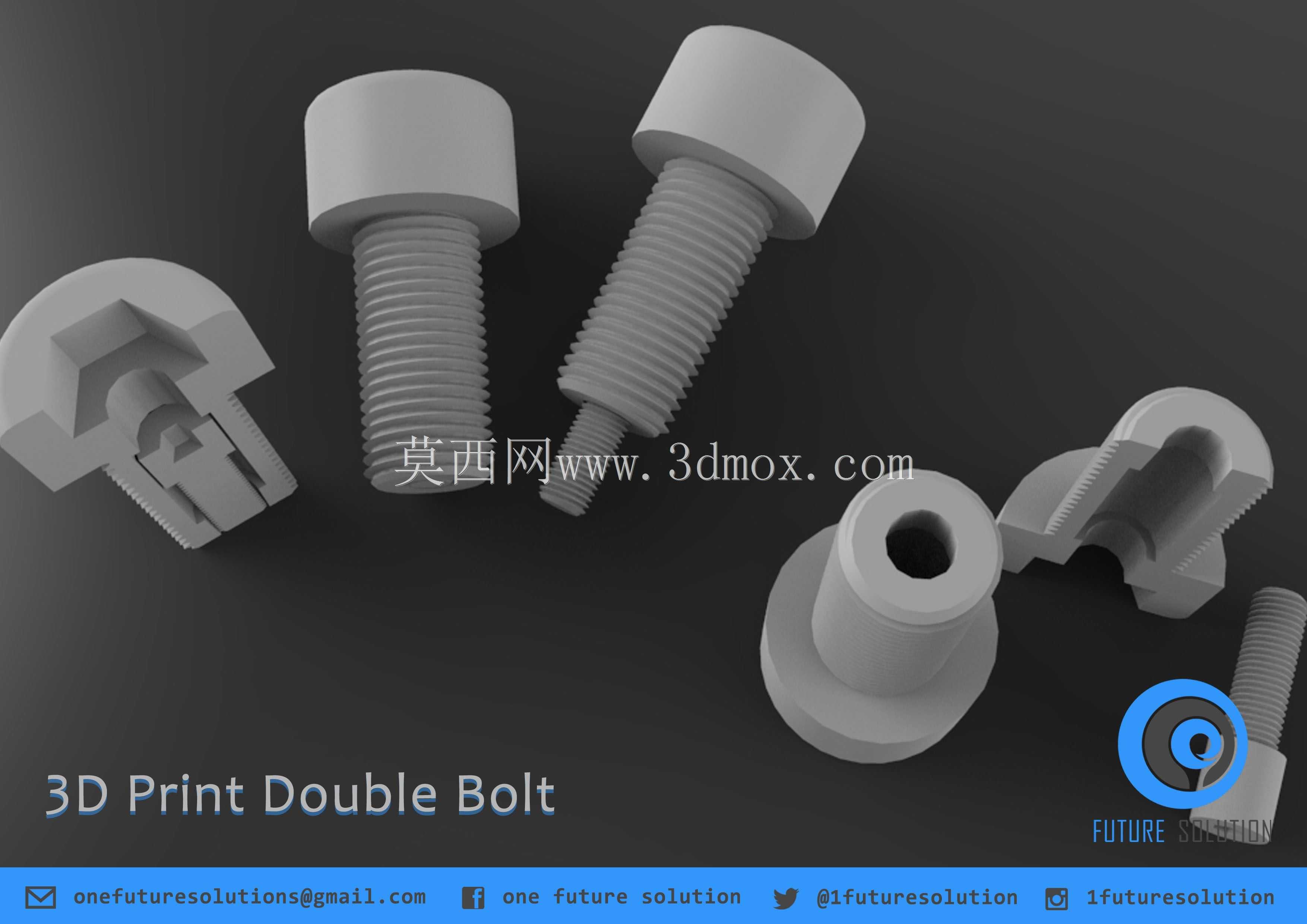 3D打印双螺栓