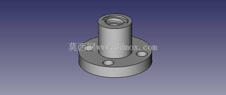 丝杠螺母-带法兰螺纹-直径8mm,螺距2mm