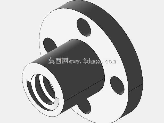 丝杠螺母-带法兰螺纹-直径8mm,螺距2mm