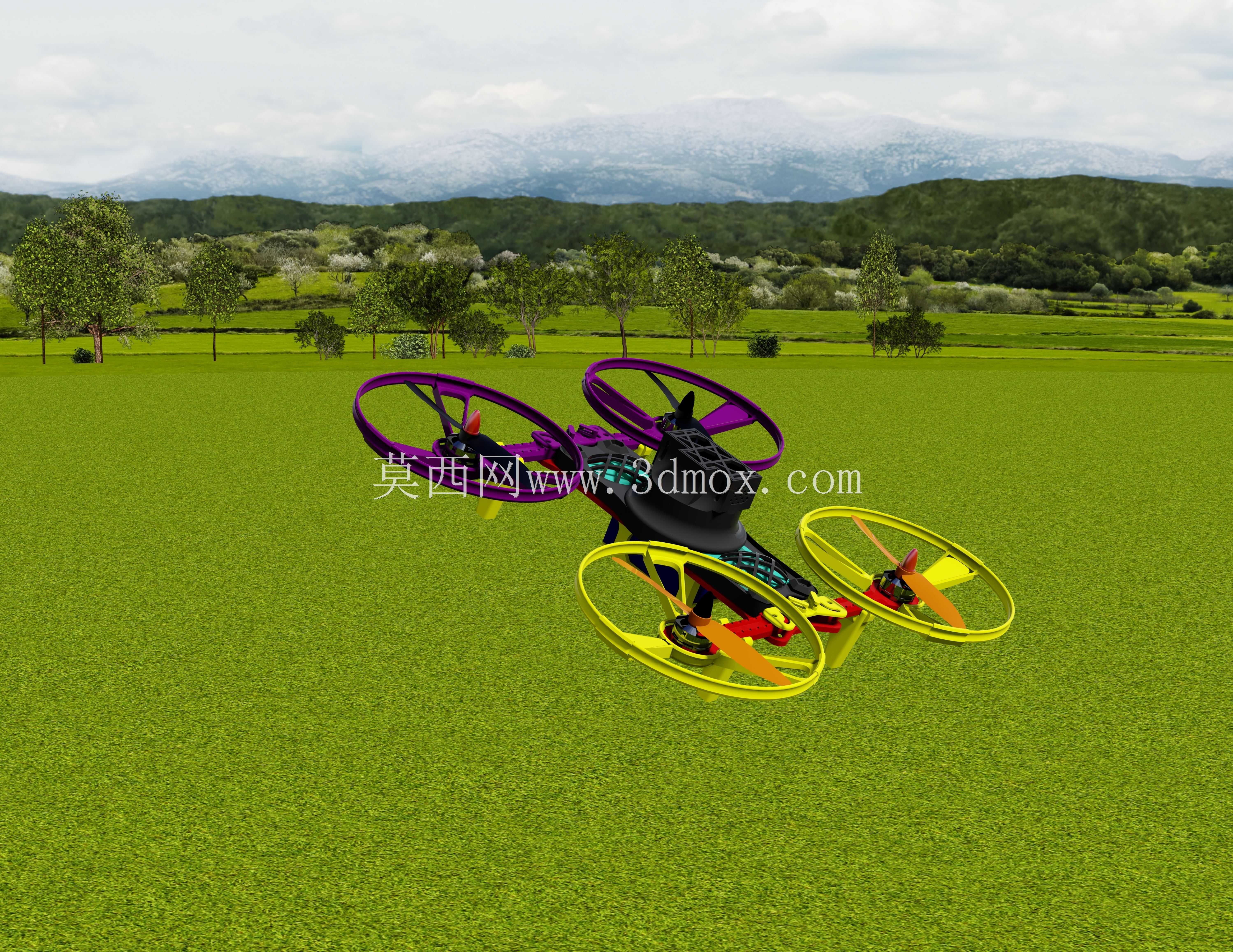 四直升机v3(3D可打印折叠微型FPV H四直升机)