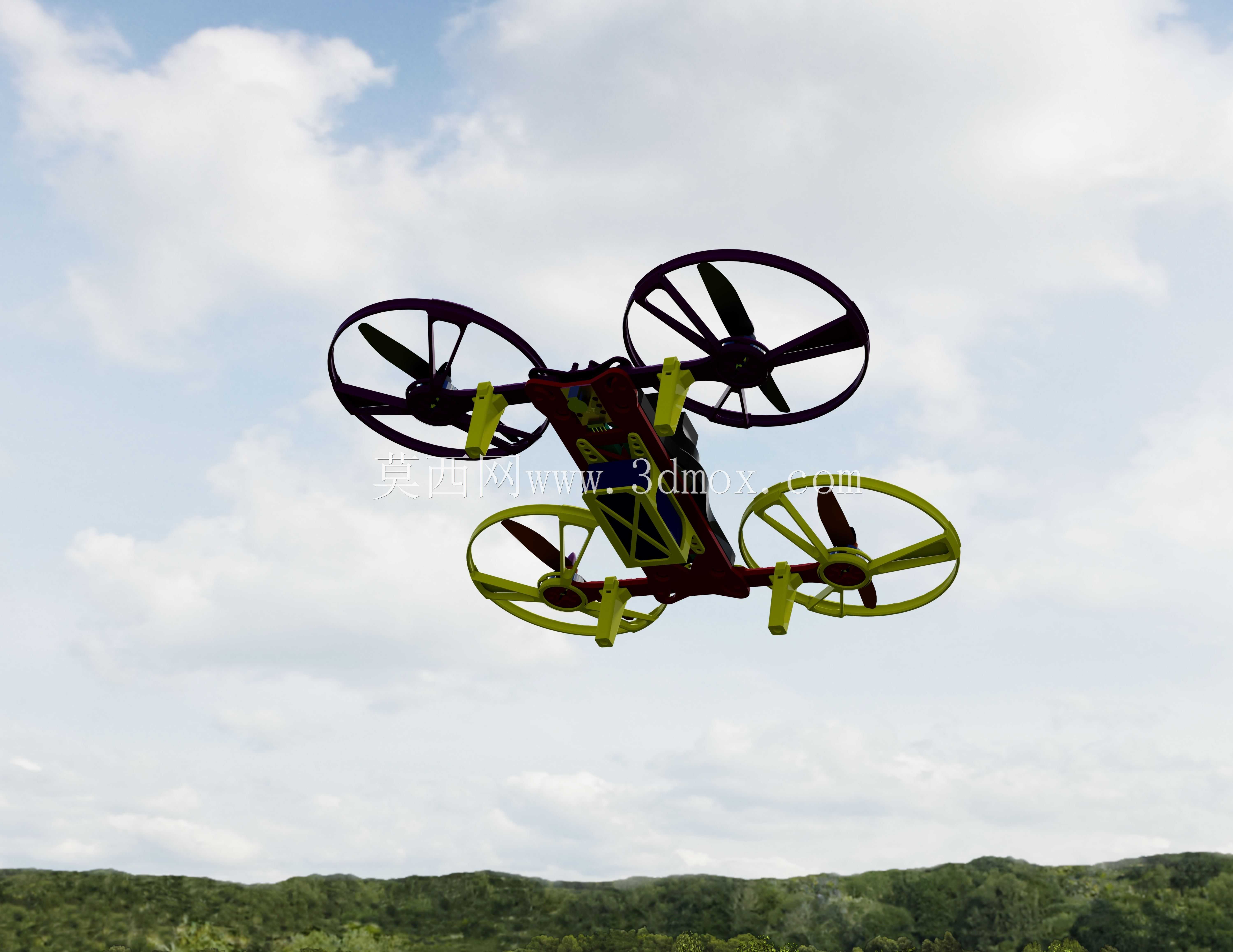 四直升机v3(3D可打印折叠微型FPV H四直升机)