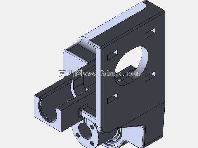 Prusa X轴端部支架,带法兰螺母,适用于TR8。