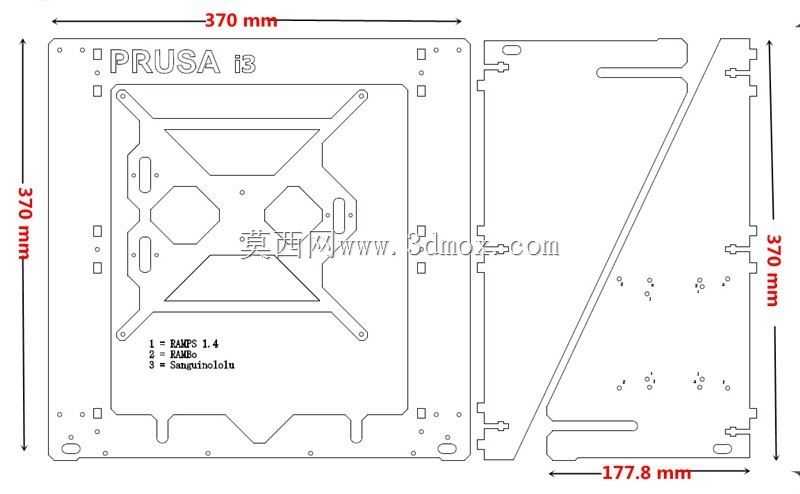Prusa I3胶合板框架6mm