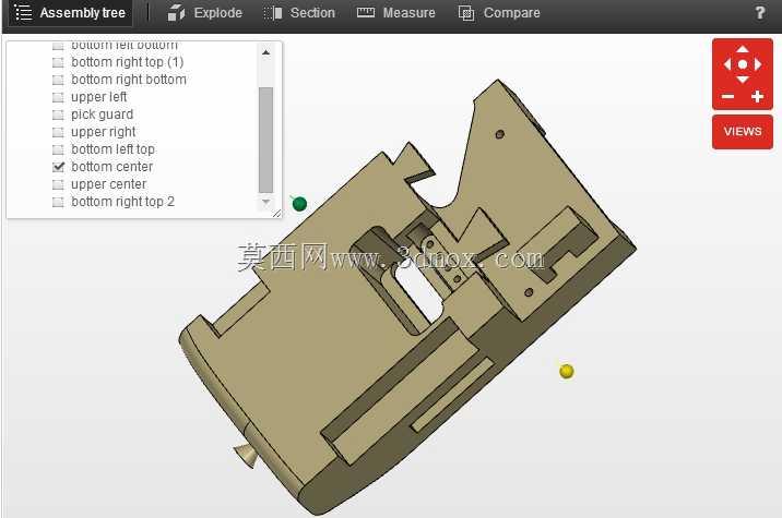 Snapfit 3d打印吉他