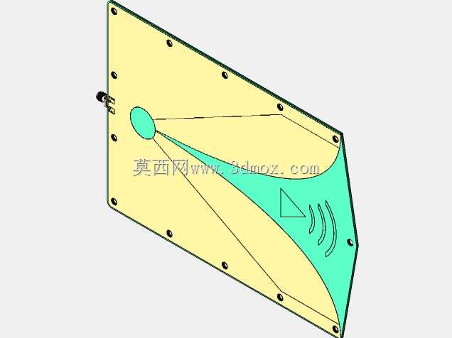 射频空间平面超宽带(UWB)900 MHz至12 GHz PCB天线