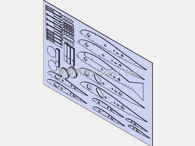 GZ-500飞翼无人机+肋骨+数控CAD