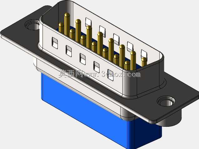 D\ U sub 15针,压接-SOLIDWORKS\\STEP