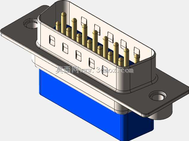 D\ U sub 15针,压接-SOLIDWORKS\\STEP
