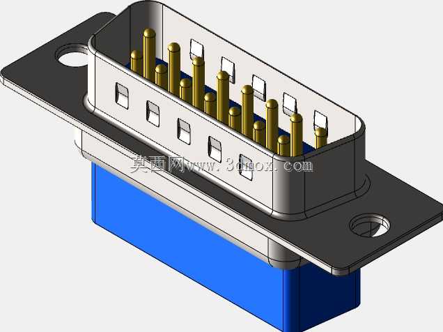 D\ U sub 15针,压接-SOLIDWORKS\\STEP
