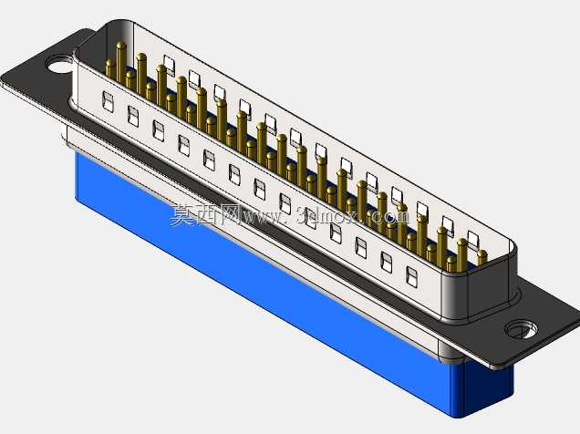 D\ U sub 37引脚,压接-SOLIDWORKS\\STEP
