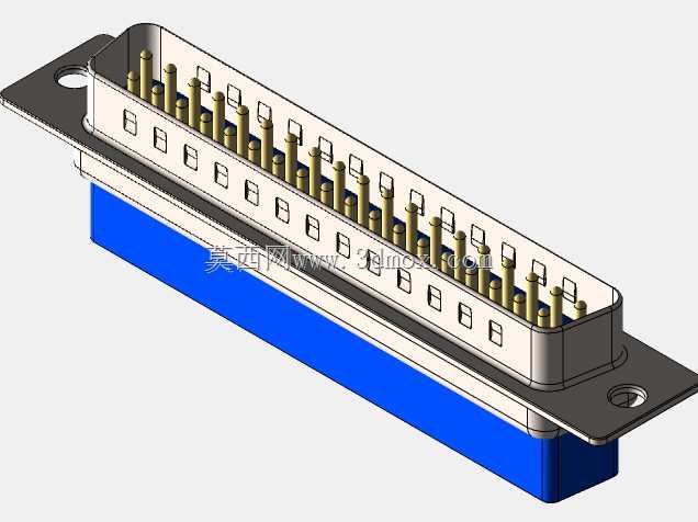 D\ U sub 37引脚,压接-SOLIDWORKS\\STEP