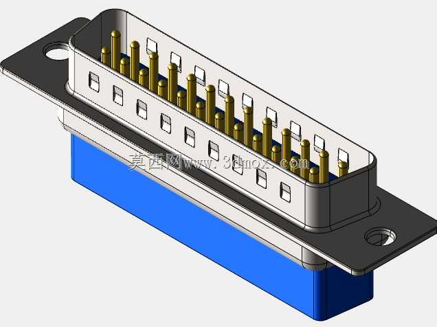 D\ U sub 25引脚,压接-SOLIDWORKS\\STEP
