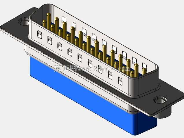 D\ U sub 25引脚,压接-SOLIDWORKS\\STEP