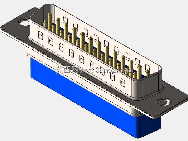 D\ U sub 25引脚,压接-SOLIDWORKS\\STEP