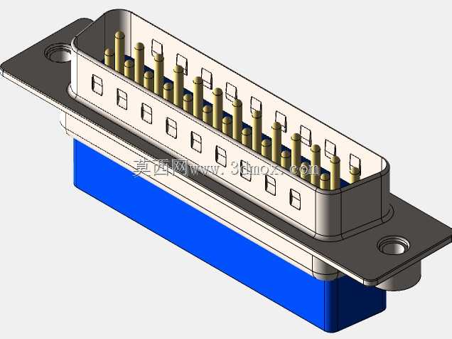 D\ U sub 25引脚,压接-SOLIDWORKS\\STEP