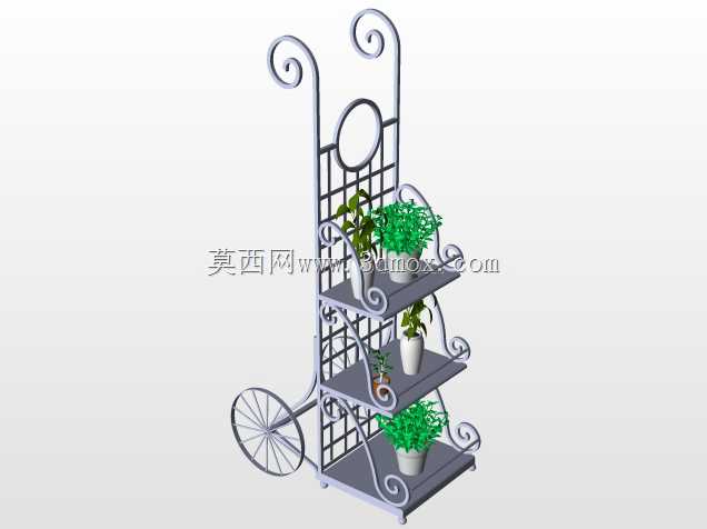 室外装饰植物推车