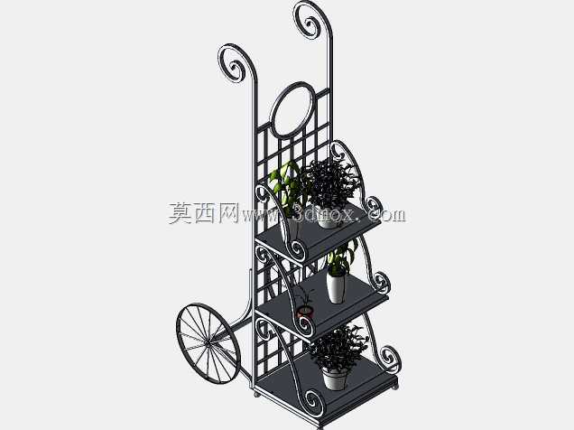 室外装饰植物推车