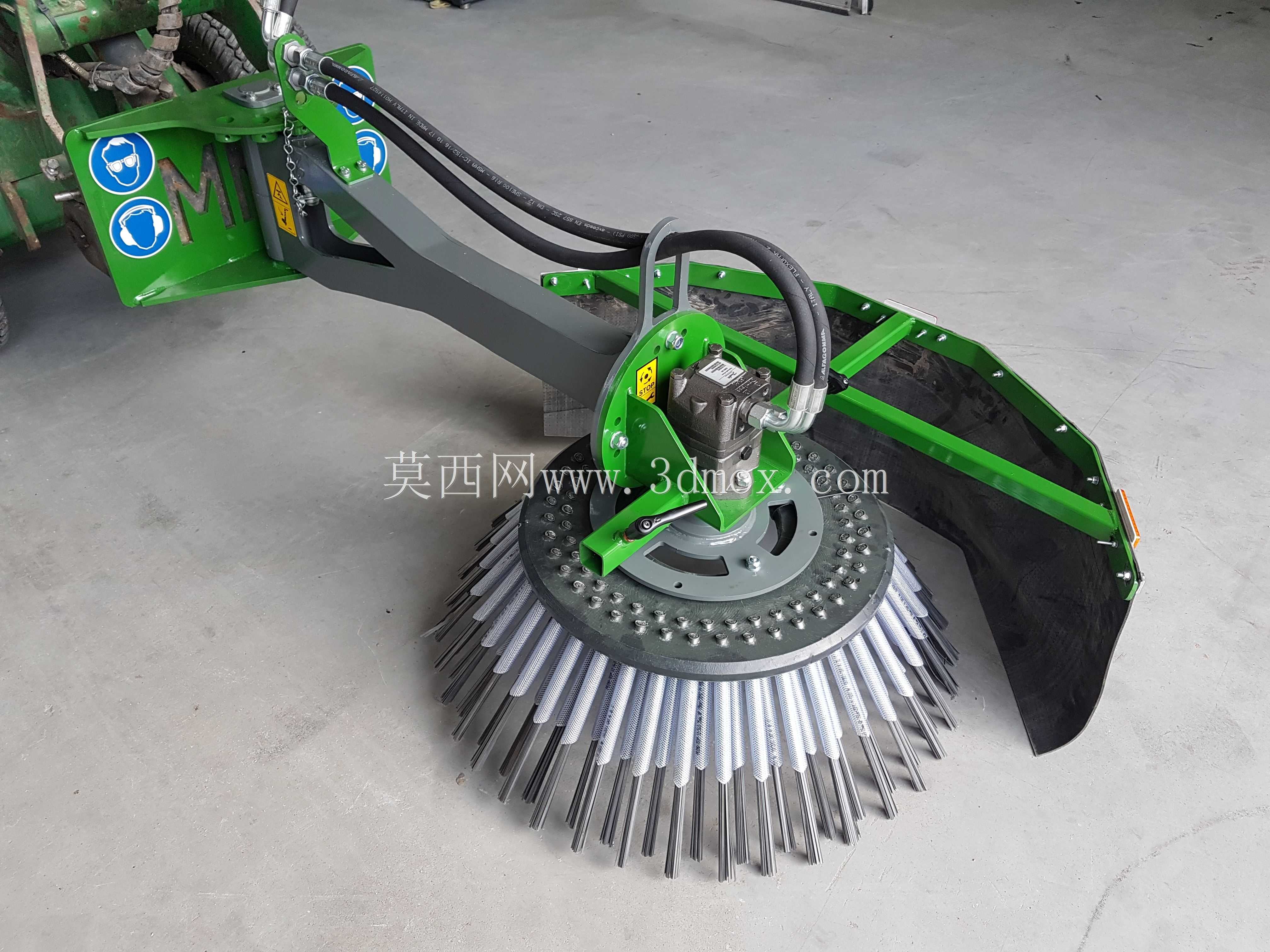 小型装载机或叉车用除草刷。