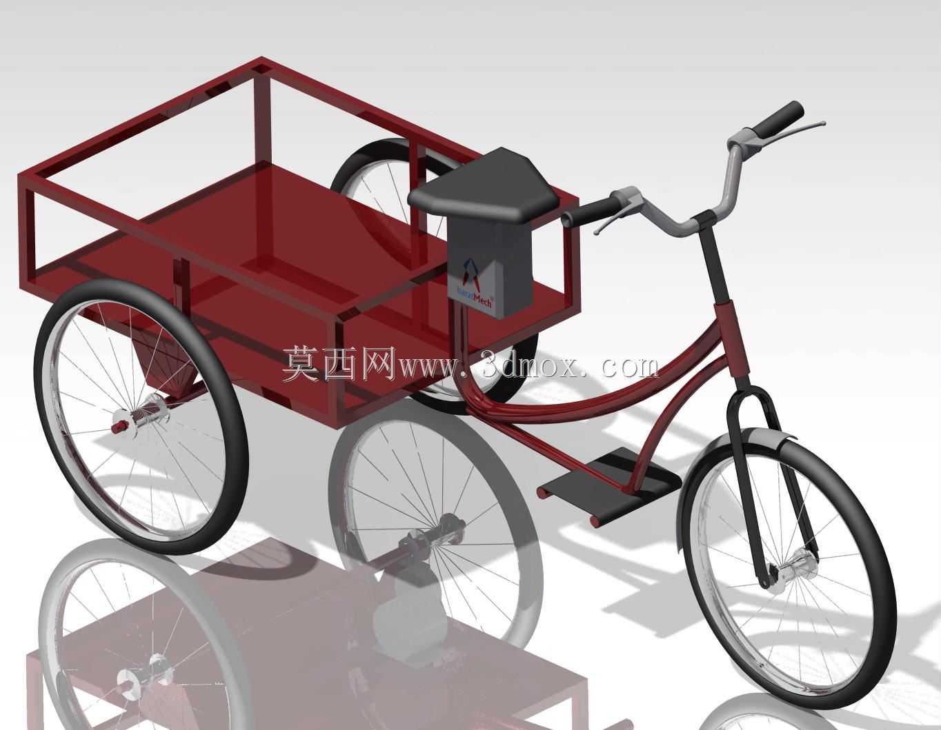 使用标准组件的E trike。
