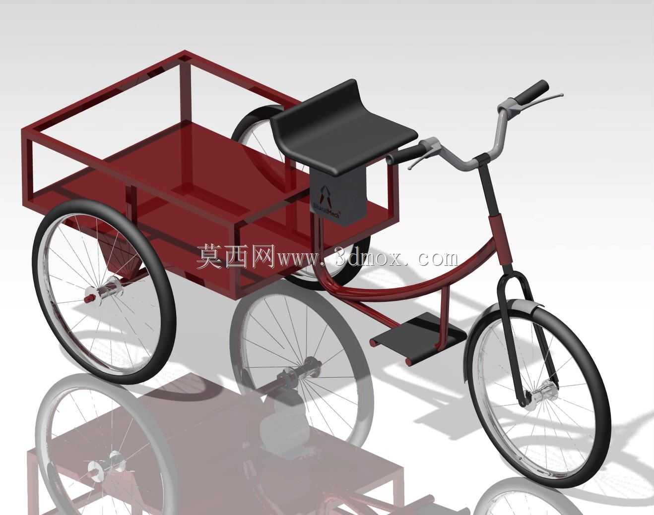 使用标准组件的E trike。