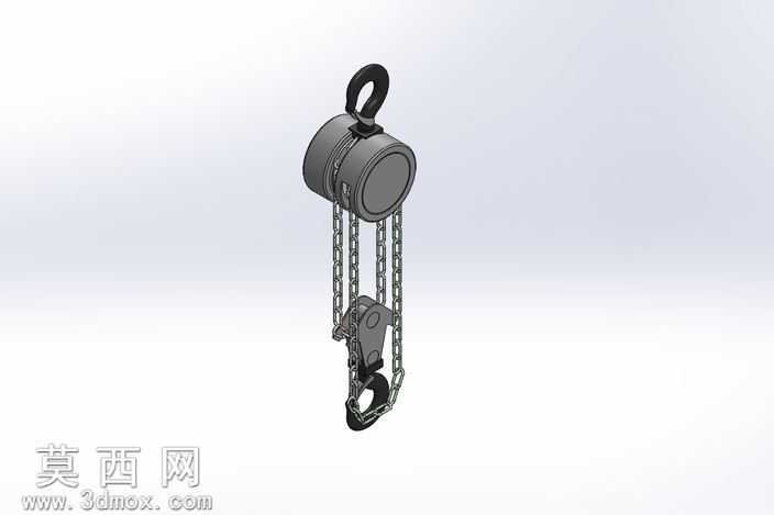 起重机吊钩与链总成建模