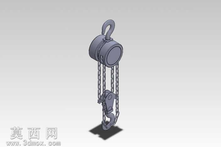 起重机吊钩与链总成建模