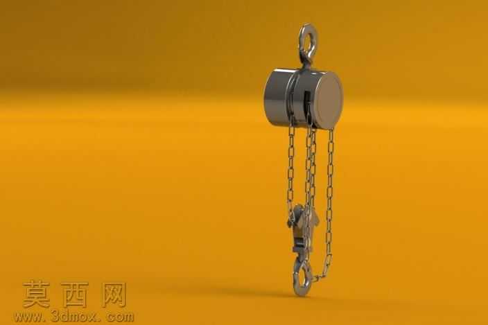 起重机吊钩与链总成建模