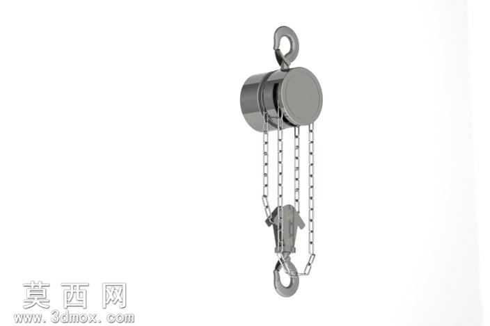 起重机吊钩与链总成建模