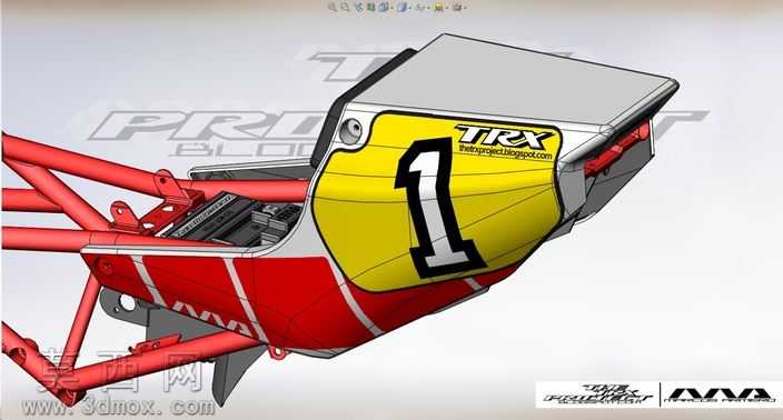 雅马哈TRX850玻璃纤维种族尾巴。