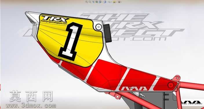 雅马哈TRX850玻璃纤维种族尾巴。