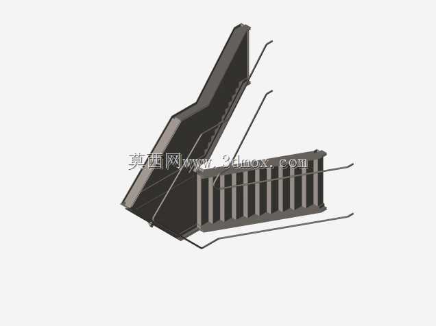 带玻璃栏杆的金属楼梯