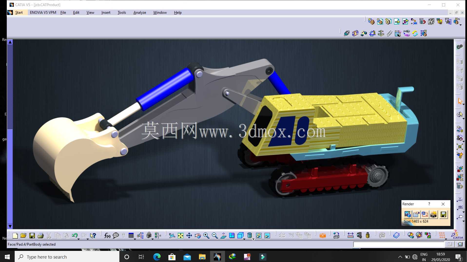 沃尔沃挖掘机| CATIA V5 R20 | JCb