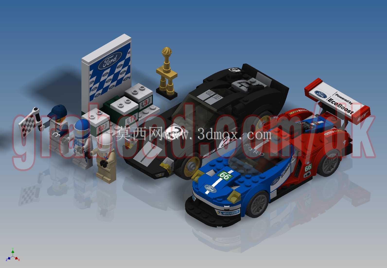 乐高速度冠军-2016福特GT\u0026 1966福特GT40(75881)