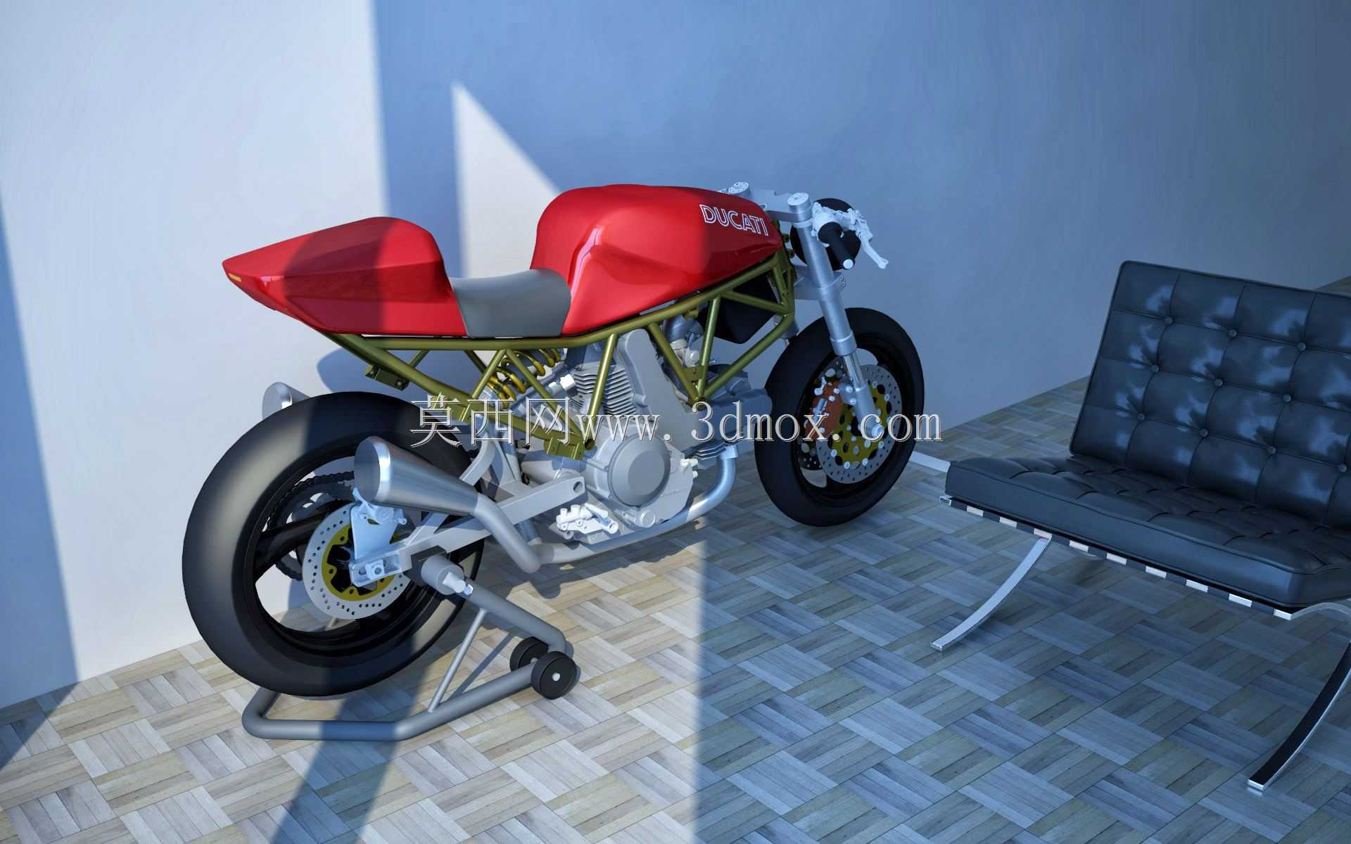 杜卡迪900SS底座(STL车身)