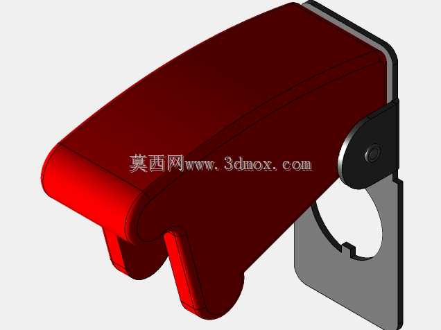 带指示灯的三排红色安全盖拨动开关