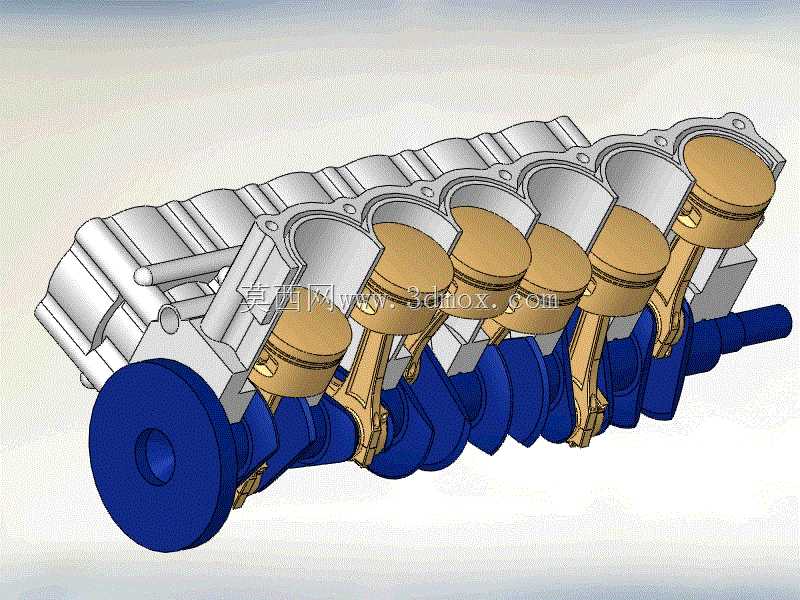 V12发动机(带曲轴动画)