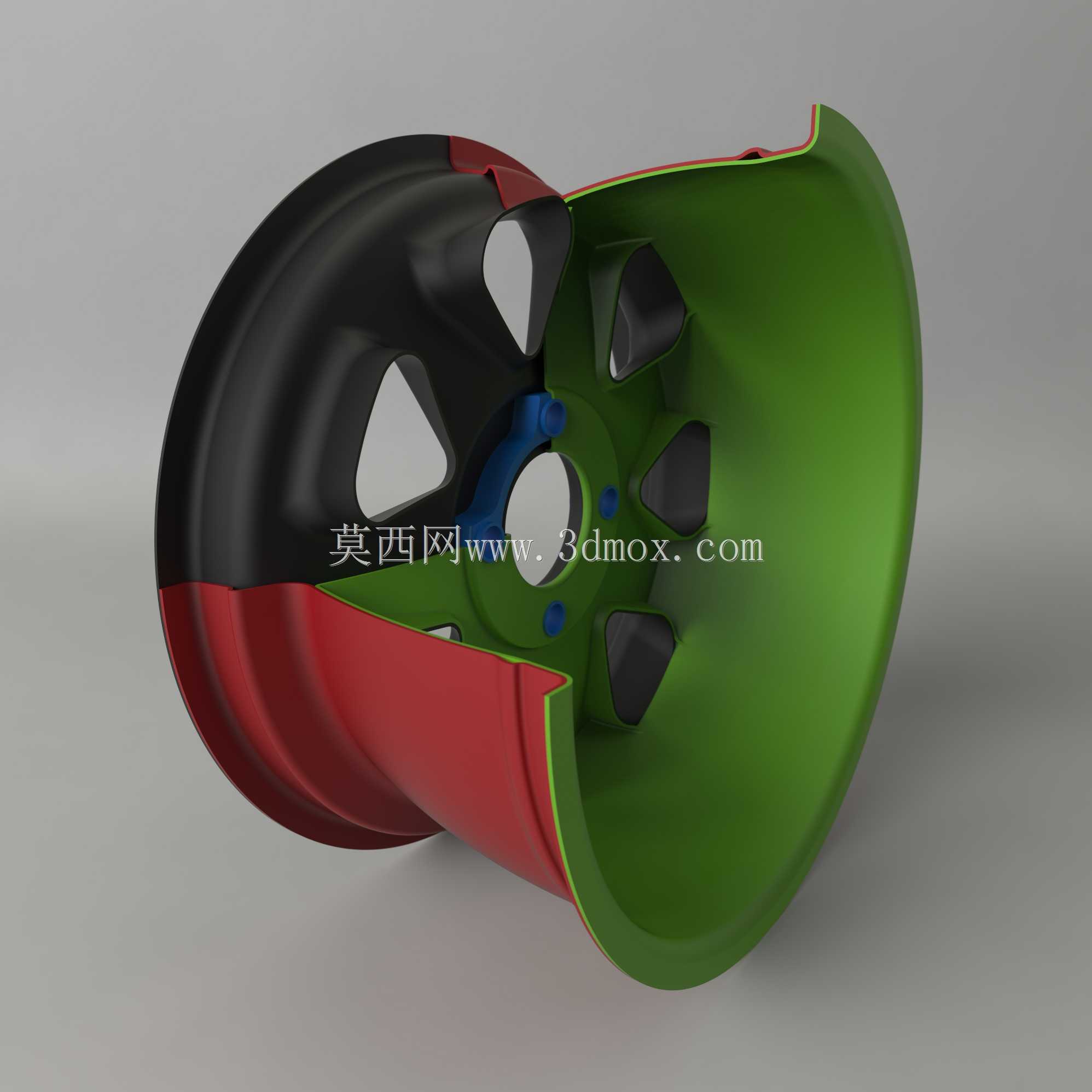 FSAE 7x13碳纤维七辐车轮(过度开发)