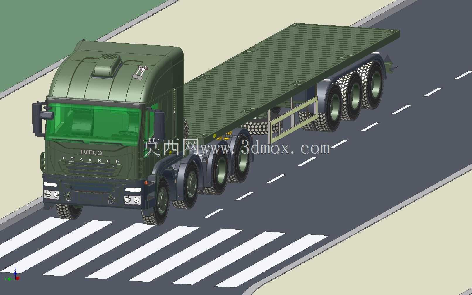 拖拉机8X8和拖车总成40''