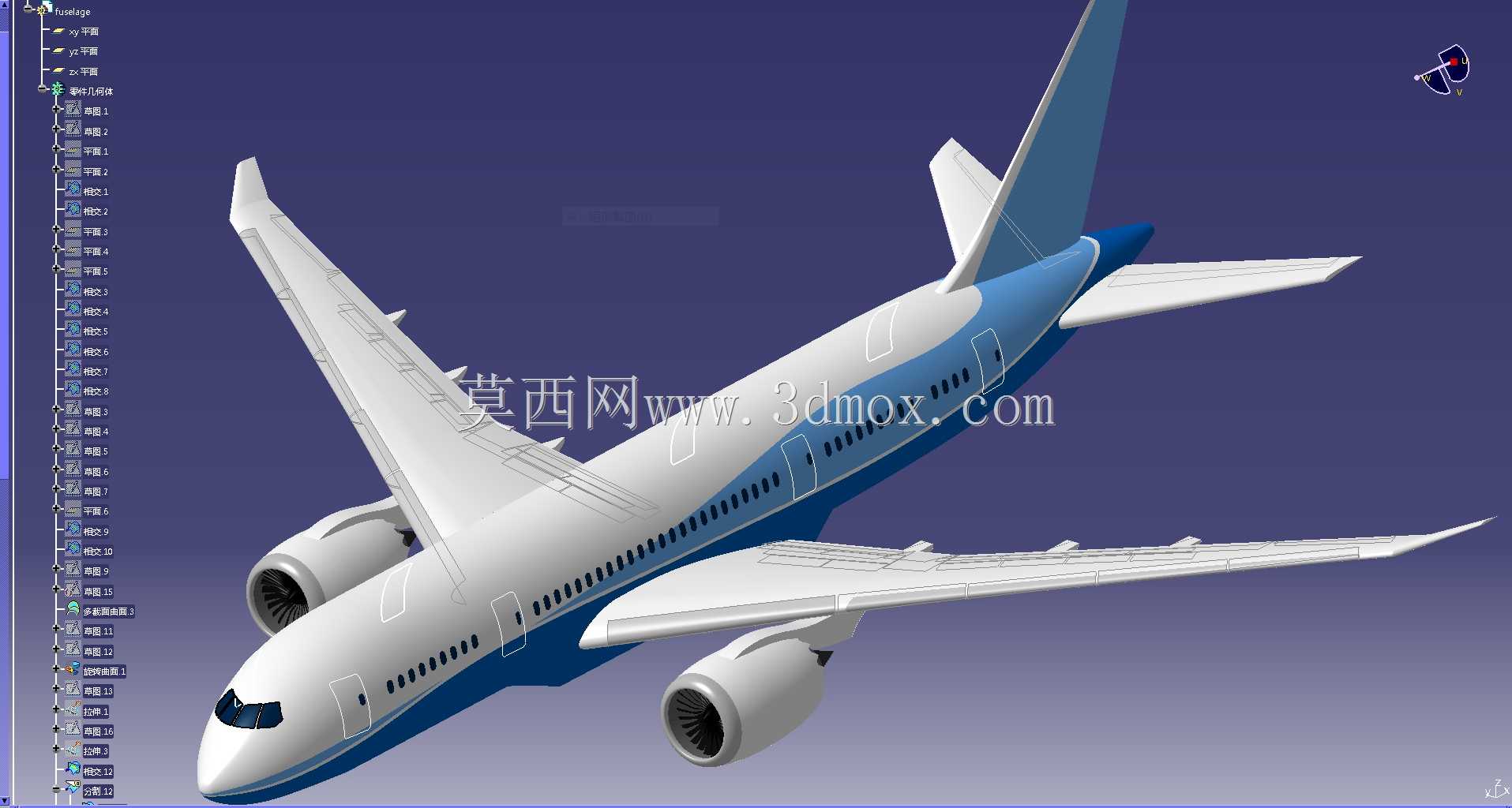 ����Catia�Ĳ���787����ģ��