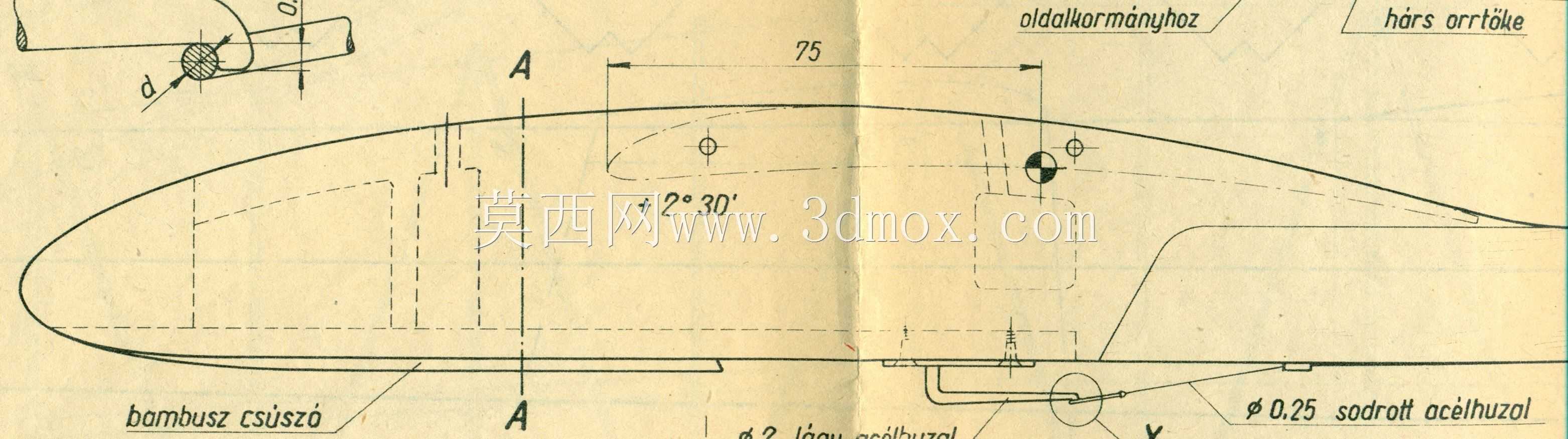 二十世纪七十年代的FAI F1A滑翔机模型