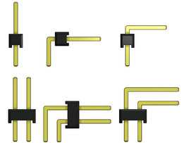 ������2.54mm PCBͷ��ֱ�Σ�90�ߣ�90�ͣ�1x1��2x40