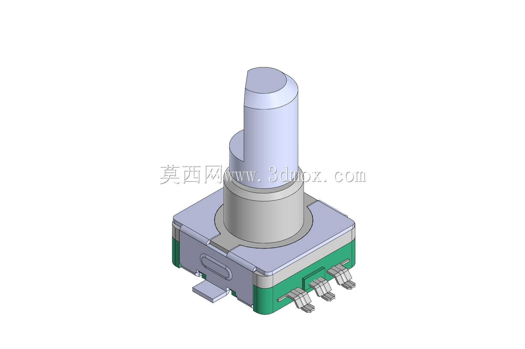 11mm金属轴旋转编码器SMD-垂直,带推入式开关