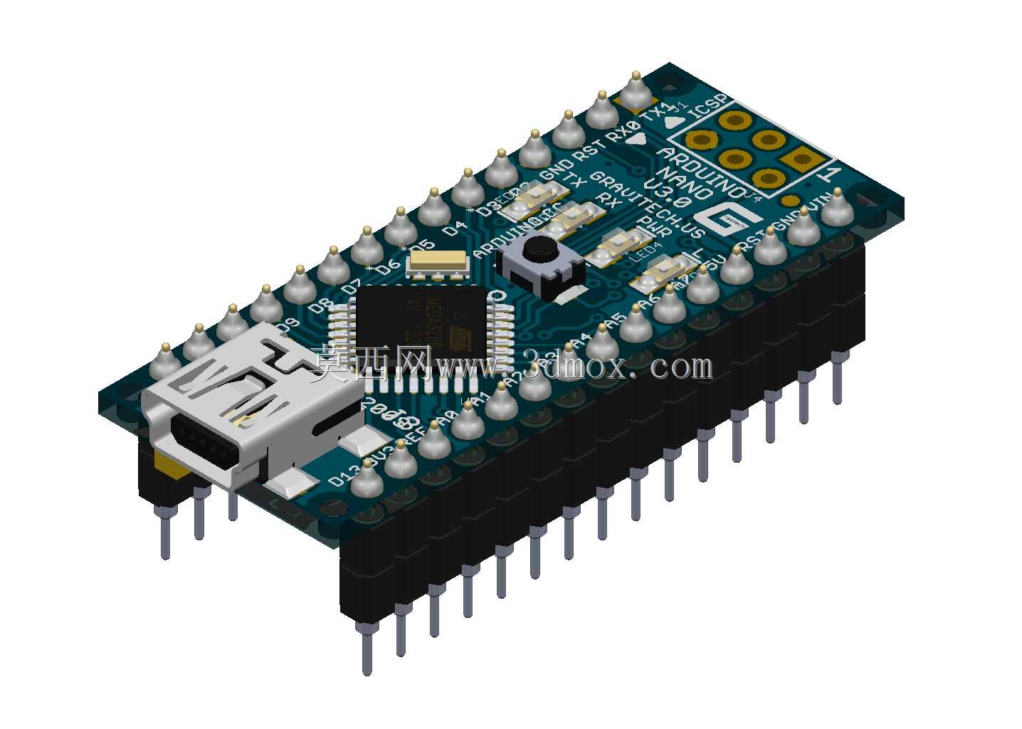 Arduino Nano,插座SCSL-15上焊接PLSS-15-1