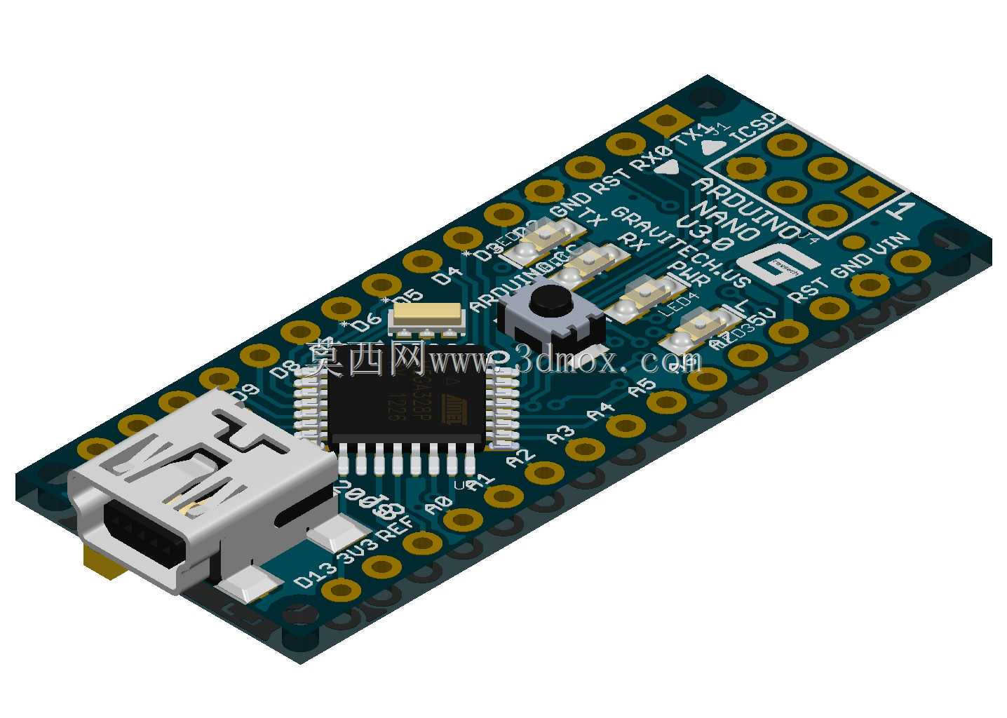 Arduino Nano,插座SCSL-15上焊接PLSS-15-1