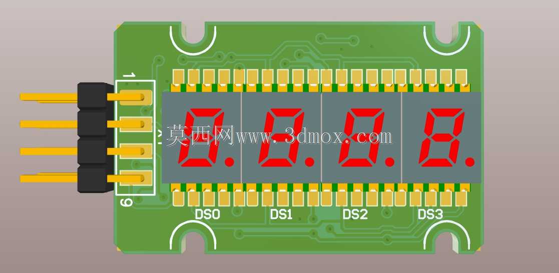 4x 7��LED��ʾ��PCB