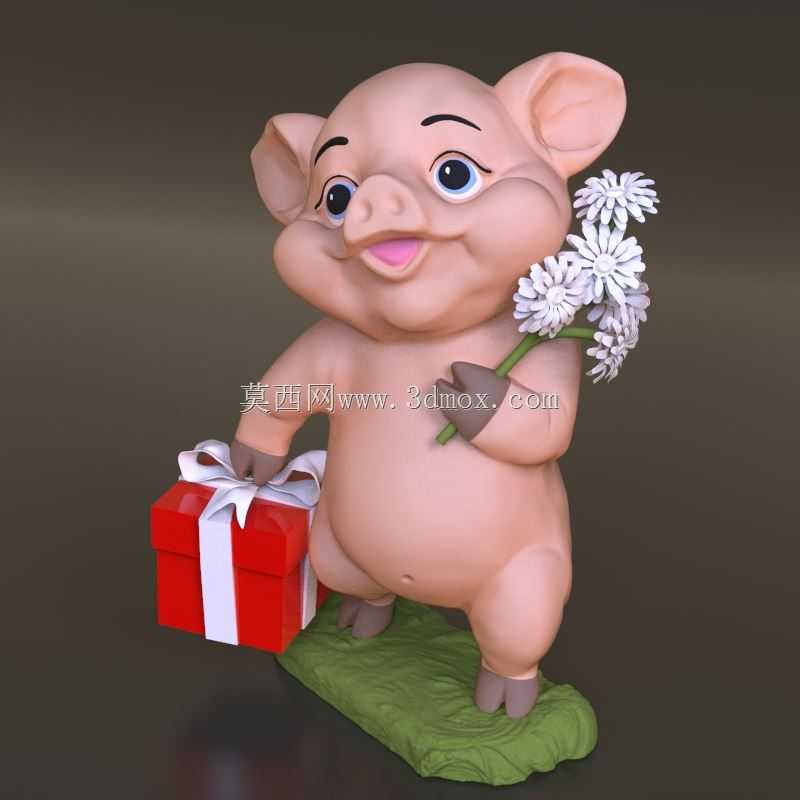 玩具“花猪”。模具零件